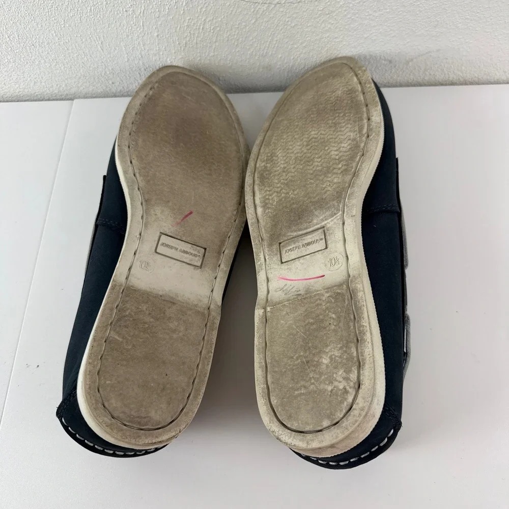 Joseph Abboud Mens Navy Blue Leather Boat Shoes Nautical Loafers Lot 13343